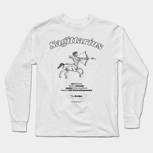 Sagittarius Zodiac Design Long Sleeve T-Shirt